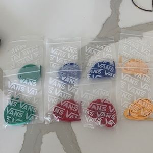 4 pairs of Vans shoelaces (blue, green, red, yellow)